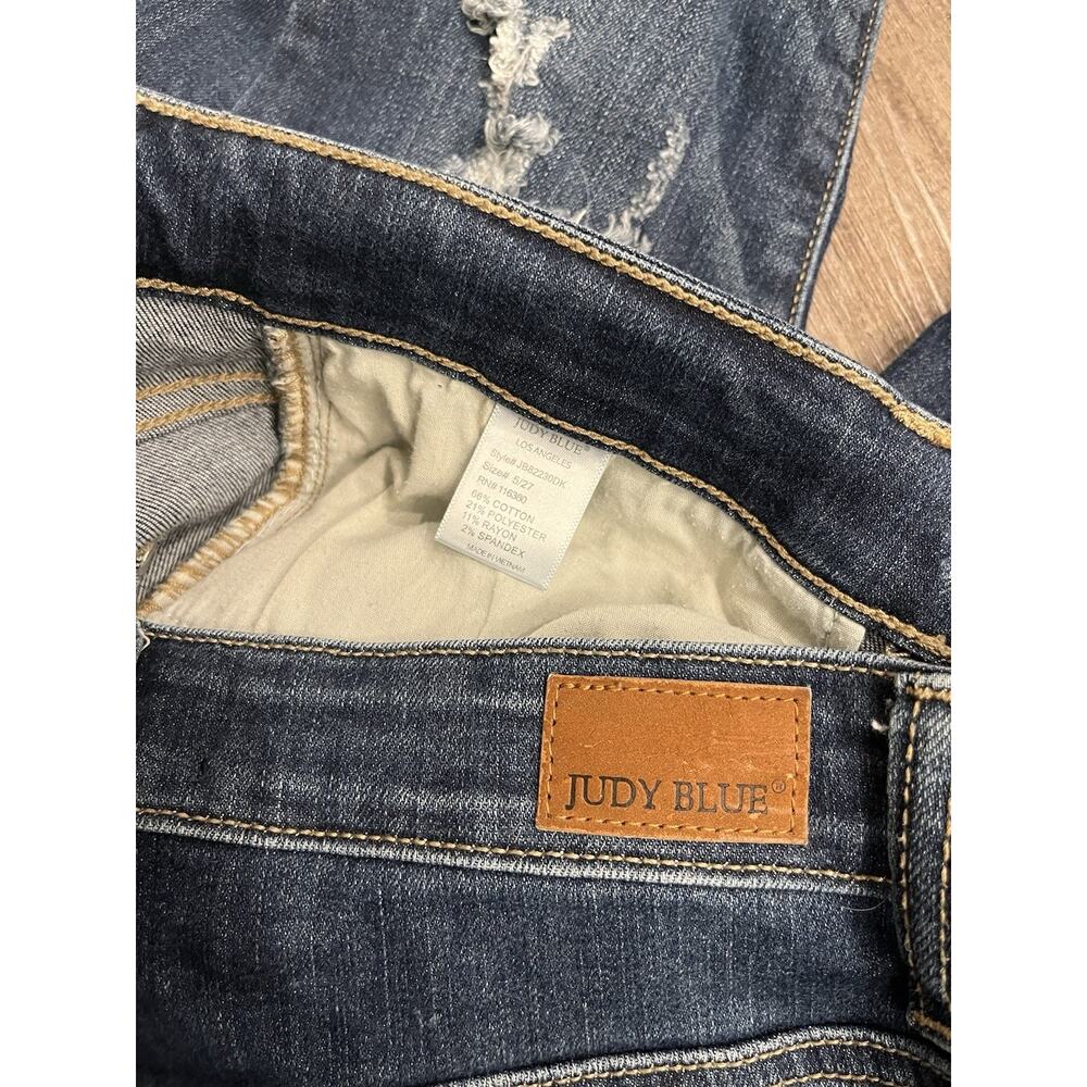 Judy‎ Blue Distressed Skinny Fit Size 5/27 Women's  Jeans - Picture 4 of 6